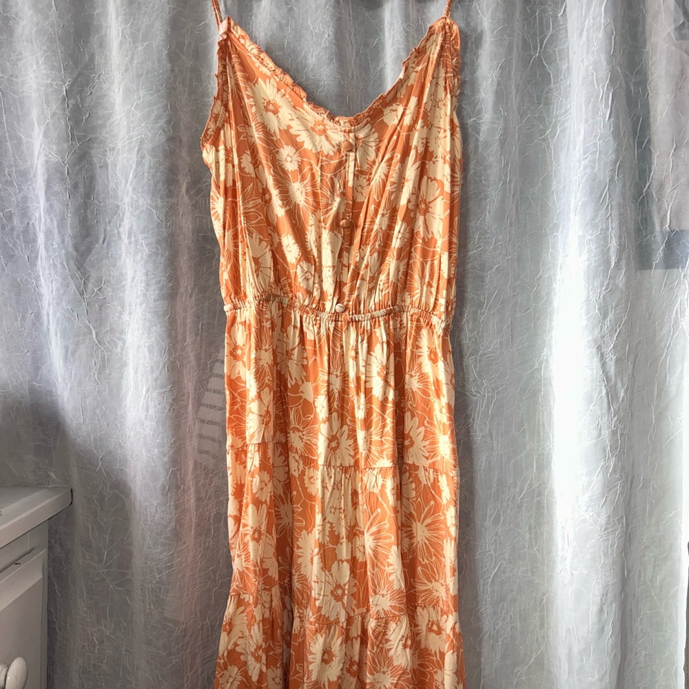 Mimi Chica Orange Floral Maxi Dress